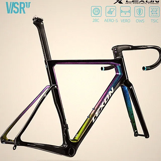 700C Carbon Full Inner Cable Road Bike Frame Racing Bicycle 142mm Aero Seatpost