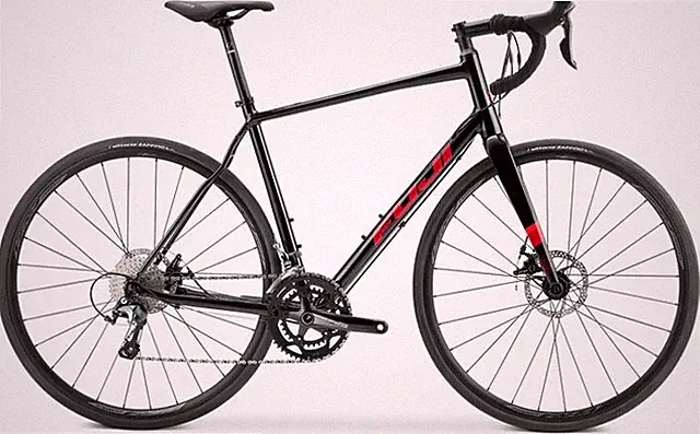 Fuji Sportif 1.3 Disc Brake Endurance Road Bike - Pearl Black/Orange 56cm