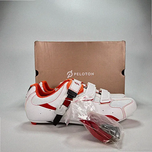 Peloton PL-SH-01 White Orange Road Bike Sneakers Cycling Shoes Men’s Size 13