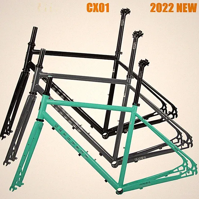 Road Bike Frameset Flat /Curved Handle Universal Gravel Off-Road Bicycle Frame